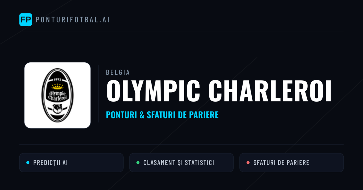 Olympic Charleroi Ponturi și statistici