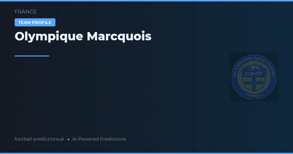 Olympique Marcquois Ponturi și statistici