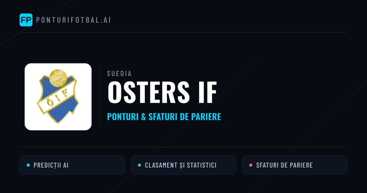 Osters IF Ponturi și statistici