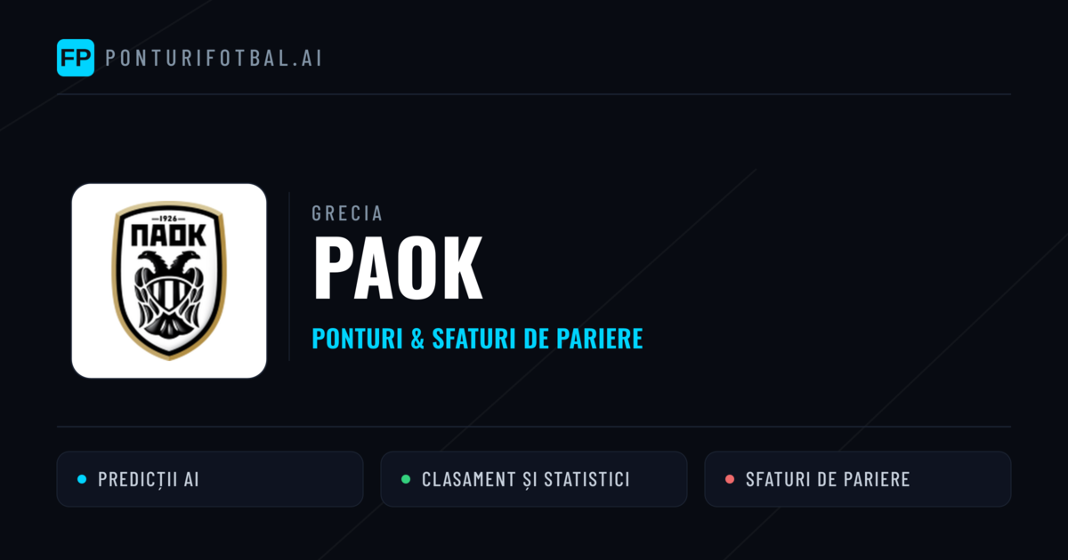 PAOK Ponturi și statistici