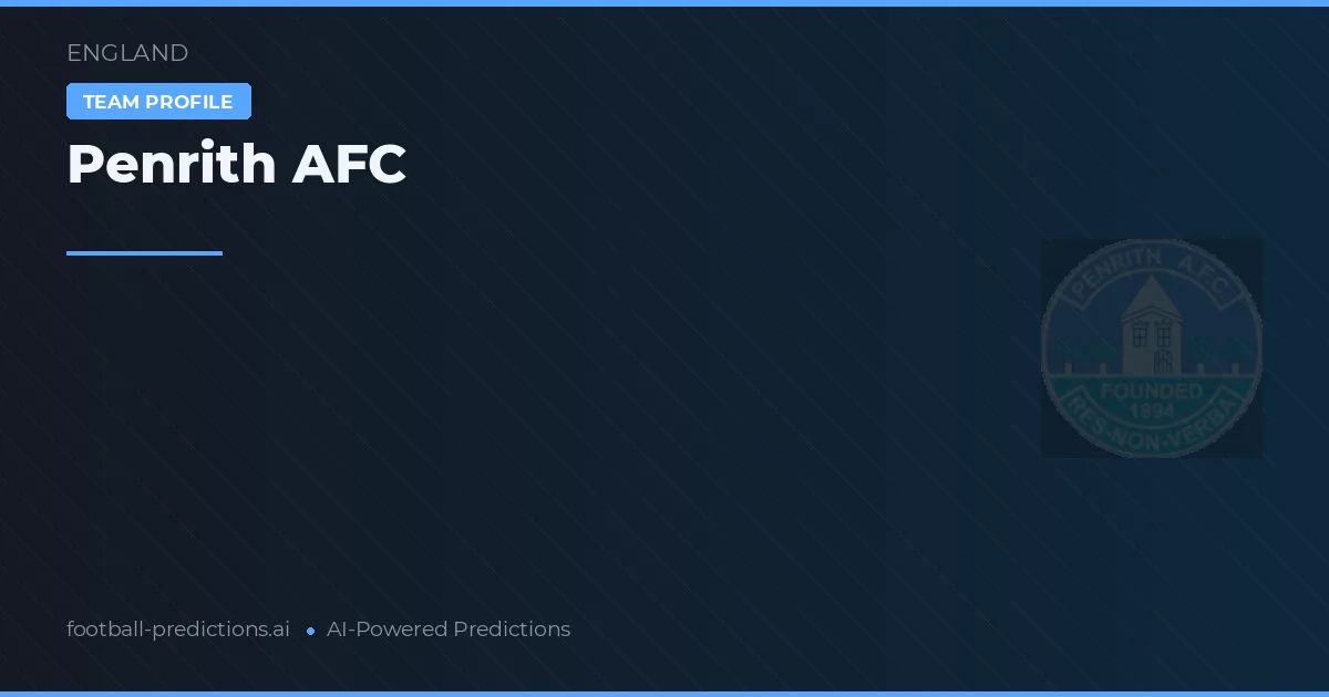 Penrith AFC Ponturi și statistici