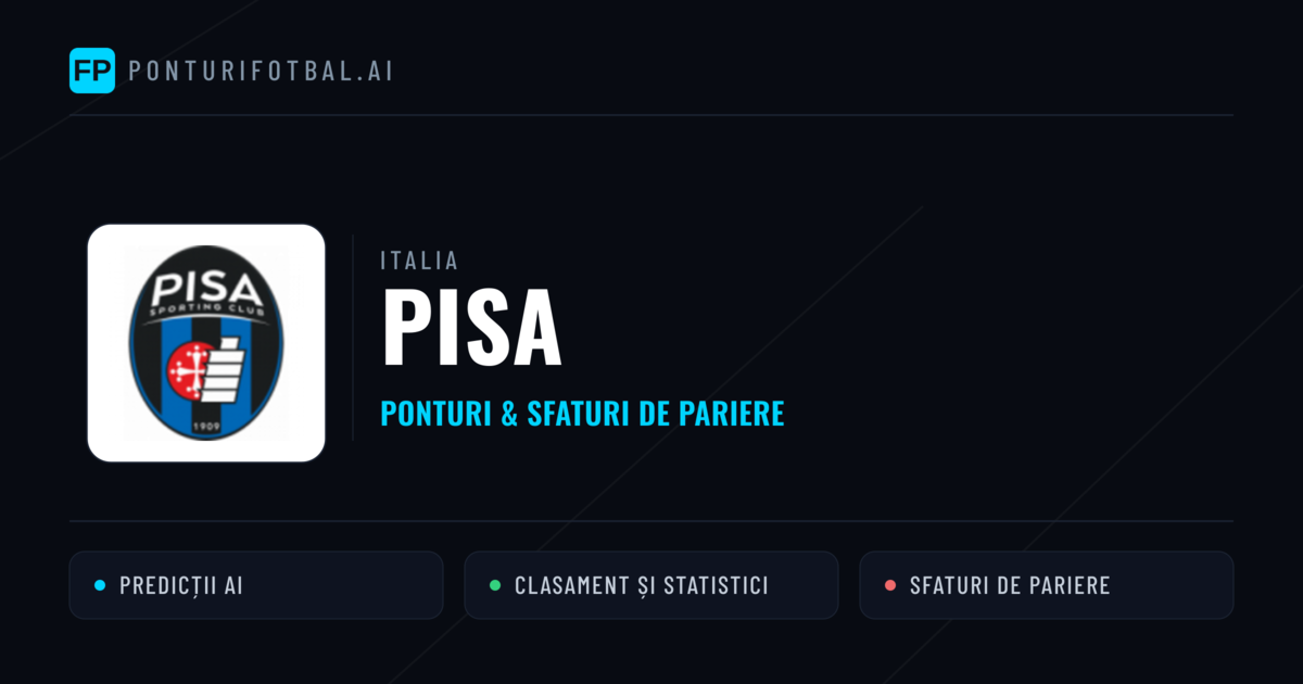 Pisa Ponturi și statistici