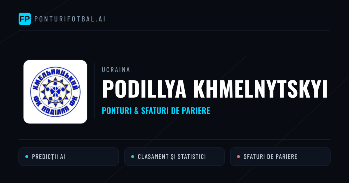 Podillya Khmelnytskyi Ponturi și statistici