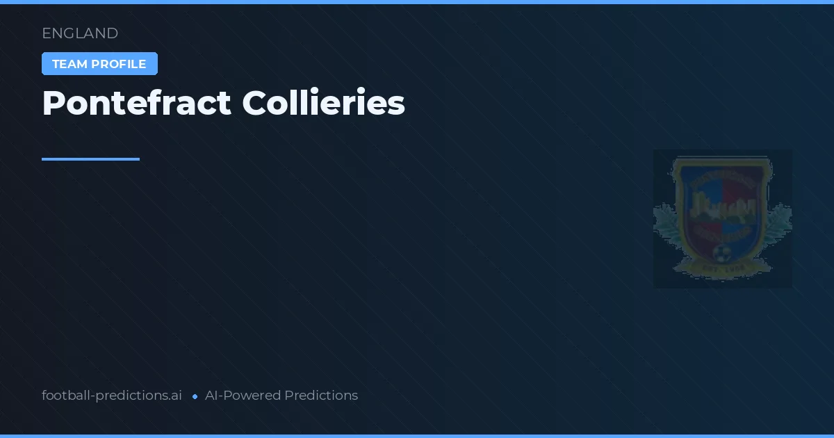Pontefract Collieries Ponturi și statistici