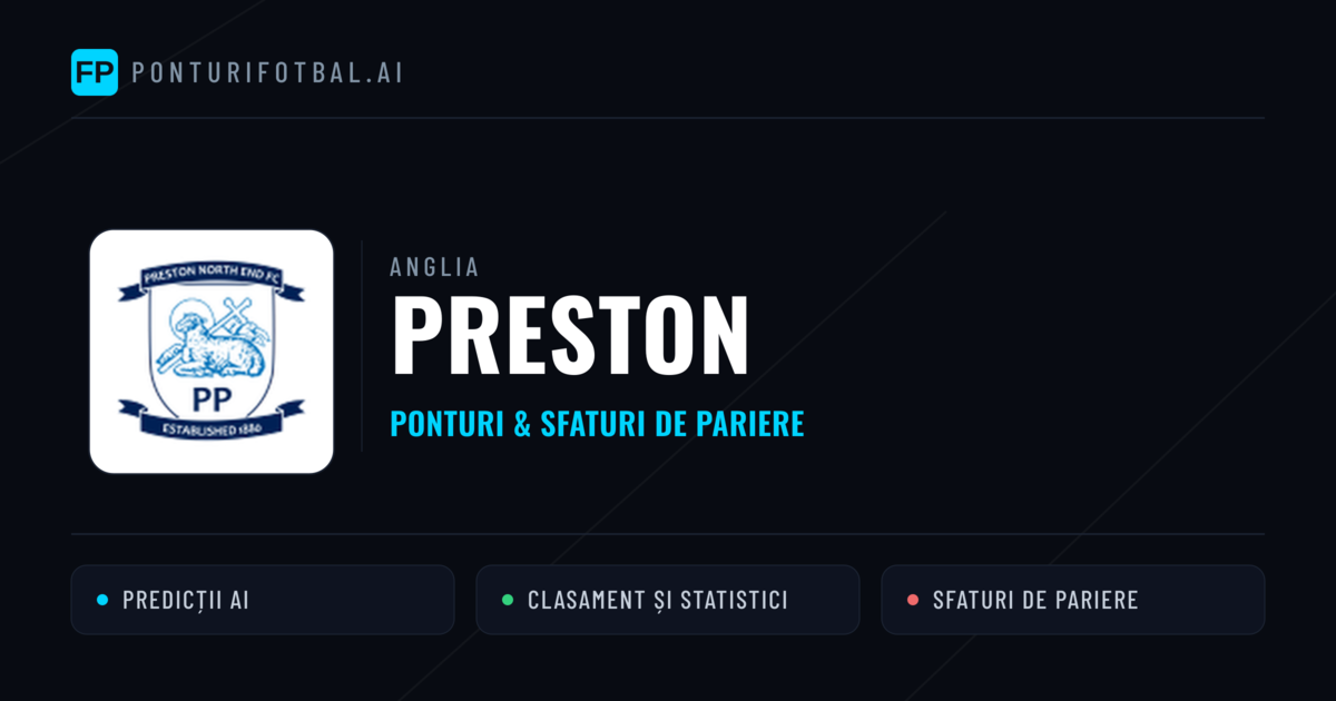 Preston Ponturi și statistici