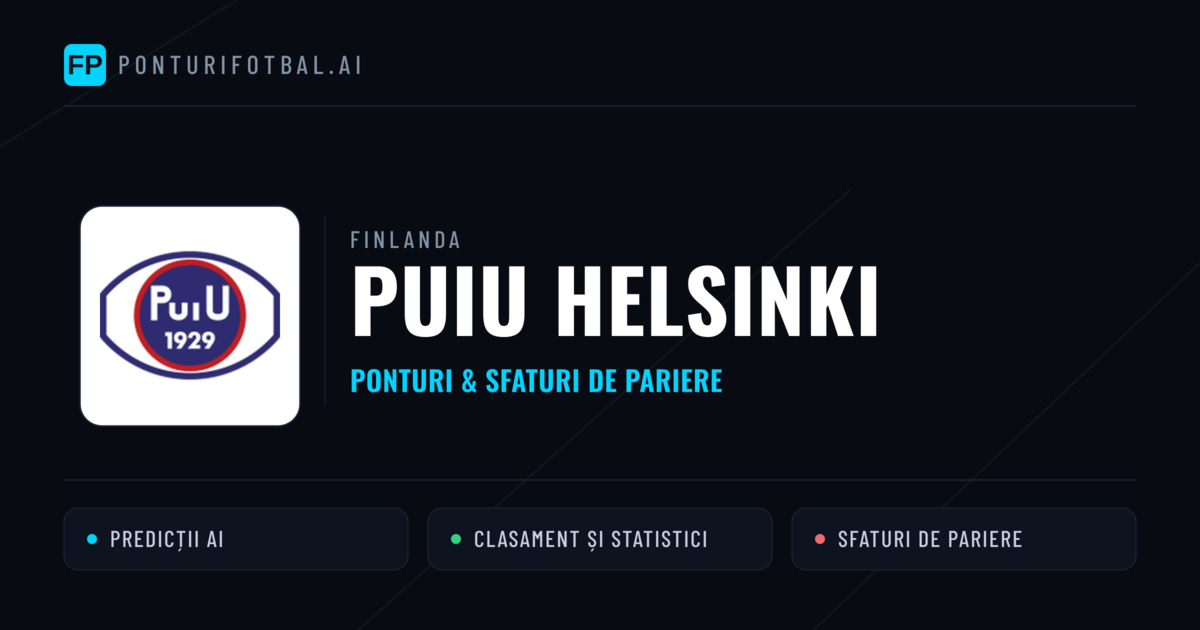 PuiU Helsinki Ponturi și statistici