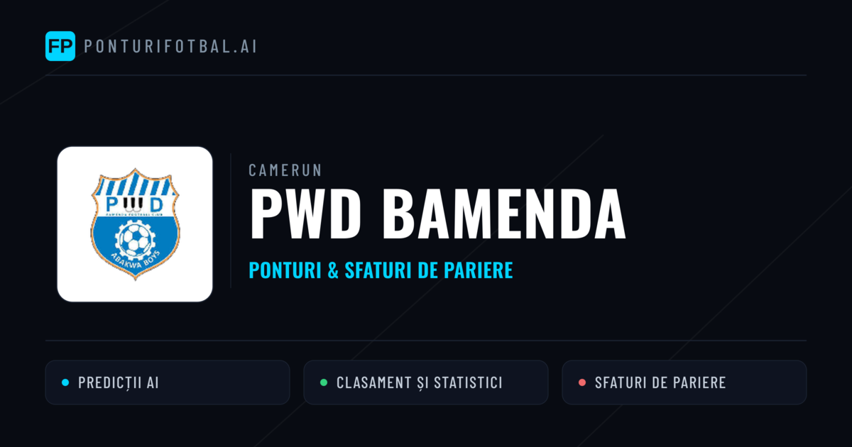 PWD Bamenda Ponturi și statistici