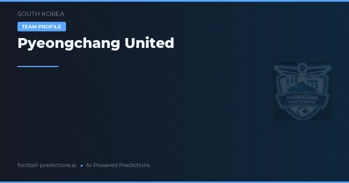 Pyeongchang United Ponturi și statistici