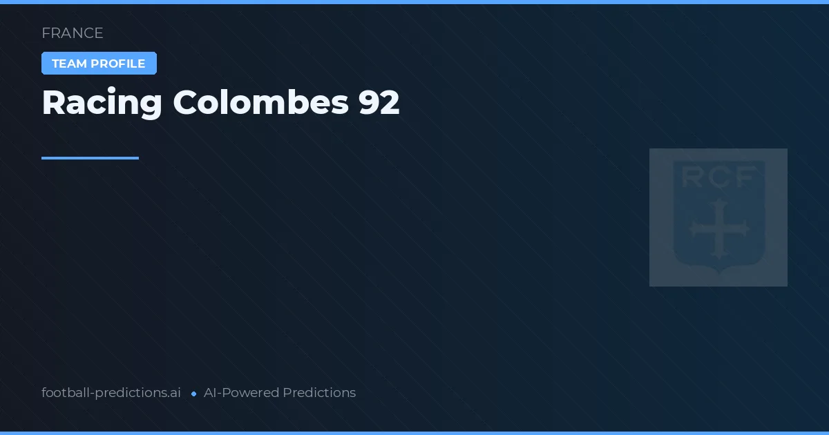 Racing Colombes 92 Ponturi și statistici