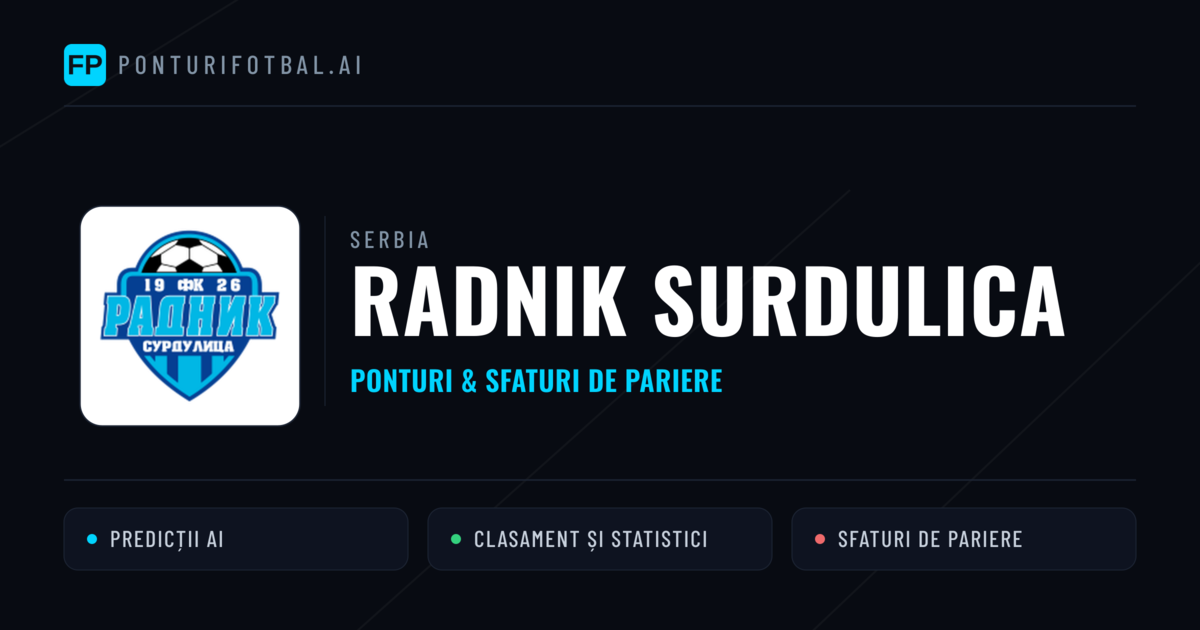 Radnik Surdulica Ponturi și statistici