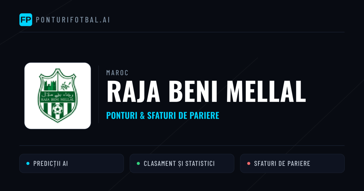 Raja Beni Mellal Ponturi și statistici
