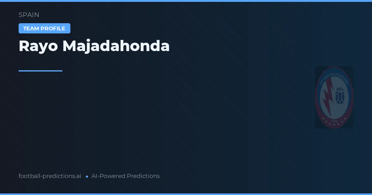 Rayo Majadahonda Ponturi și statistici