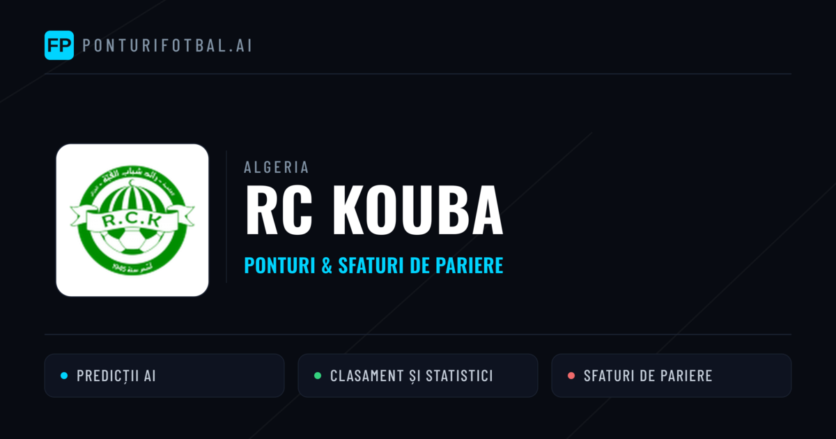 RC Kouba Ponturi și statistici