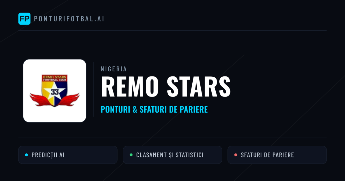 Remo Stars Ponturi și statistici