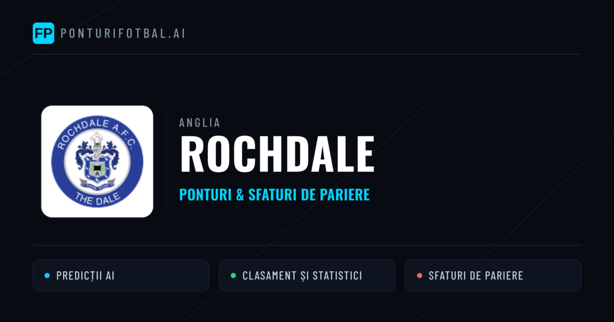 Rochdale Ponturi și statistici