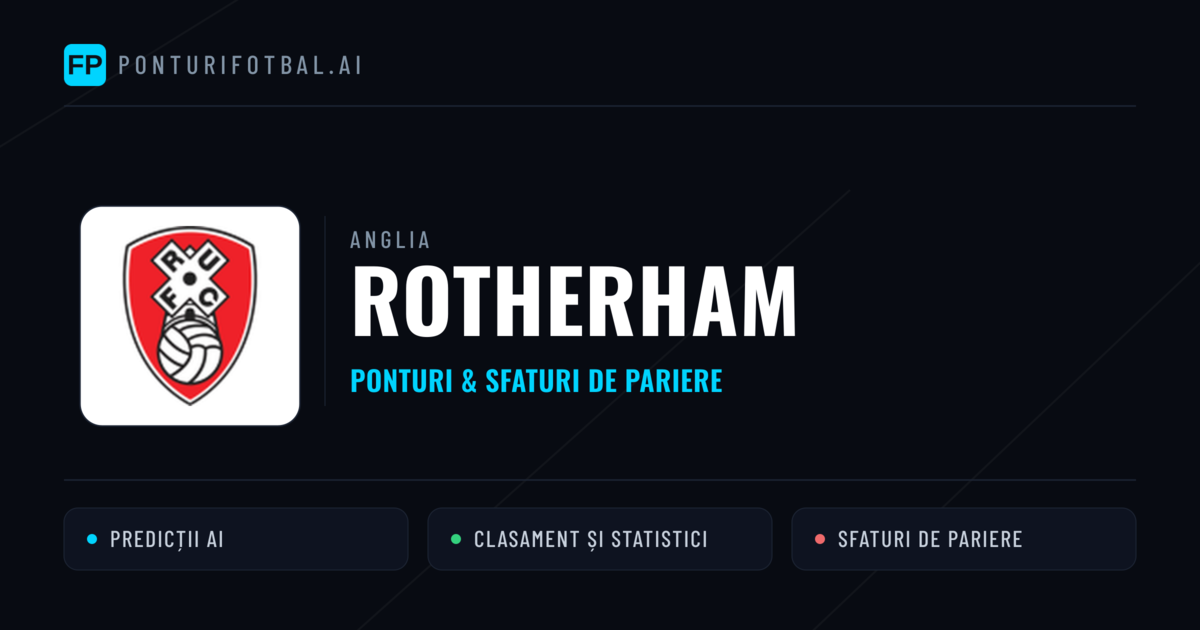 Rotherham Ponturi și statistici