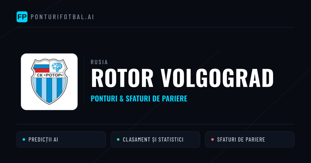Rotor Volgograd Ponturi și statistici