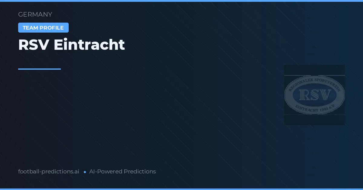 RSV Eintracht Ponturi și statistici
