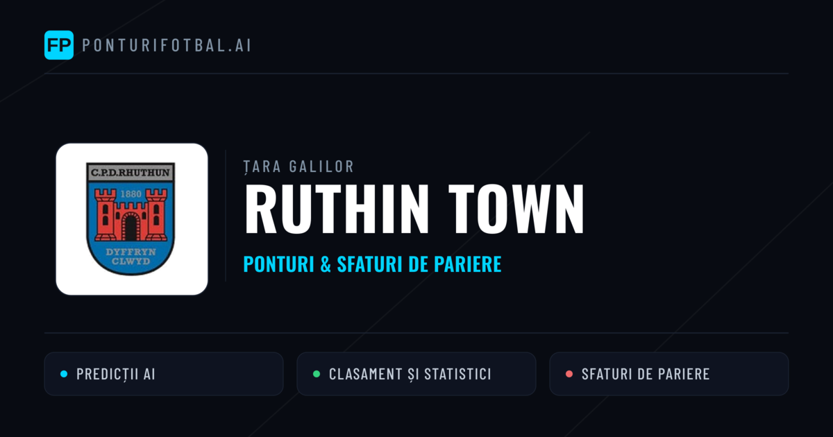 Ruthin Town Ponturi și statistici