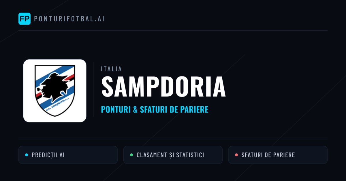 Sampdoria Ponturi și statistici
