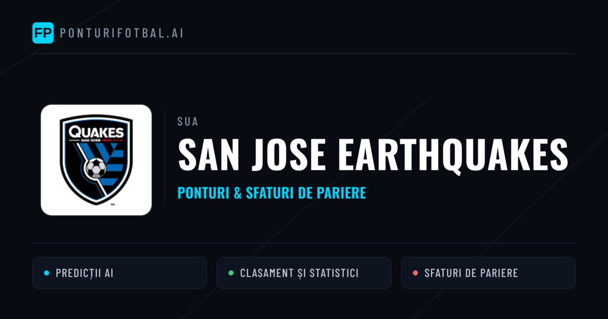 San Jose Earthquakes Ponturi și statistici