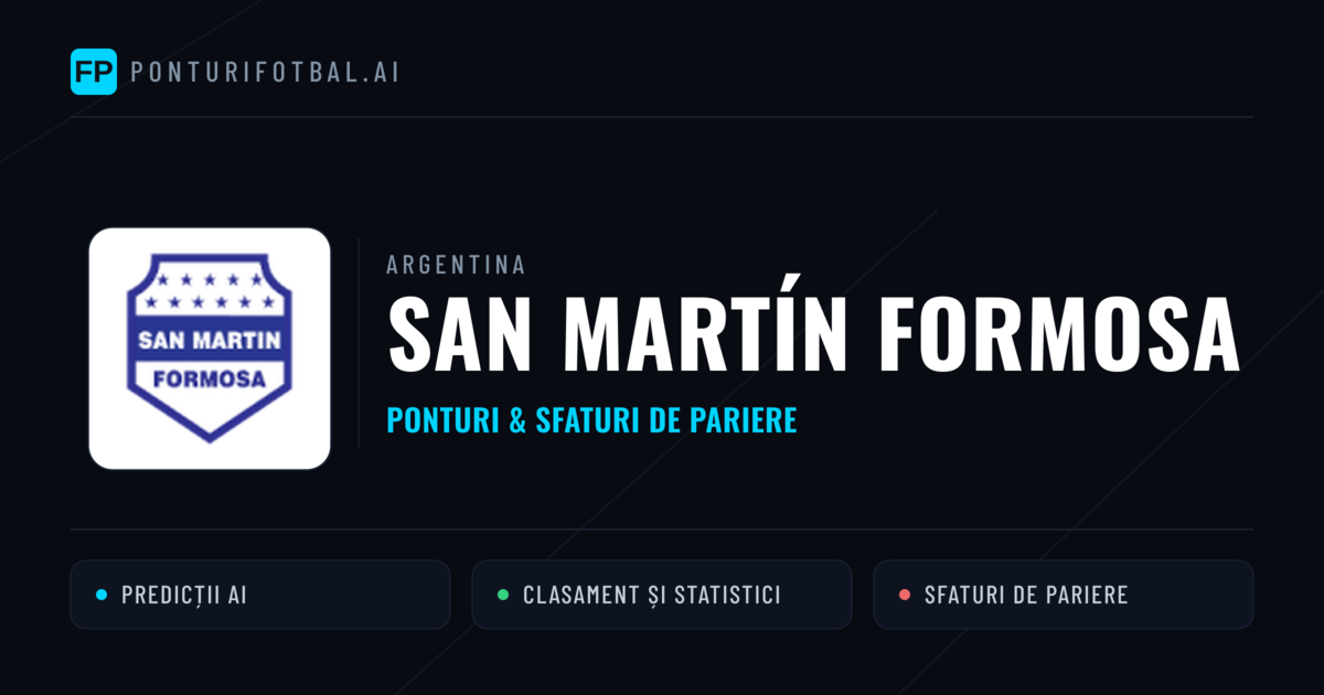 San Martín Formosa Ponturi și statistici