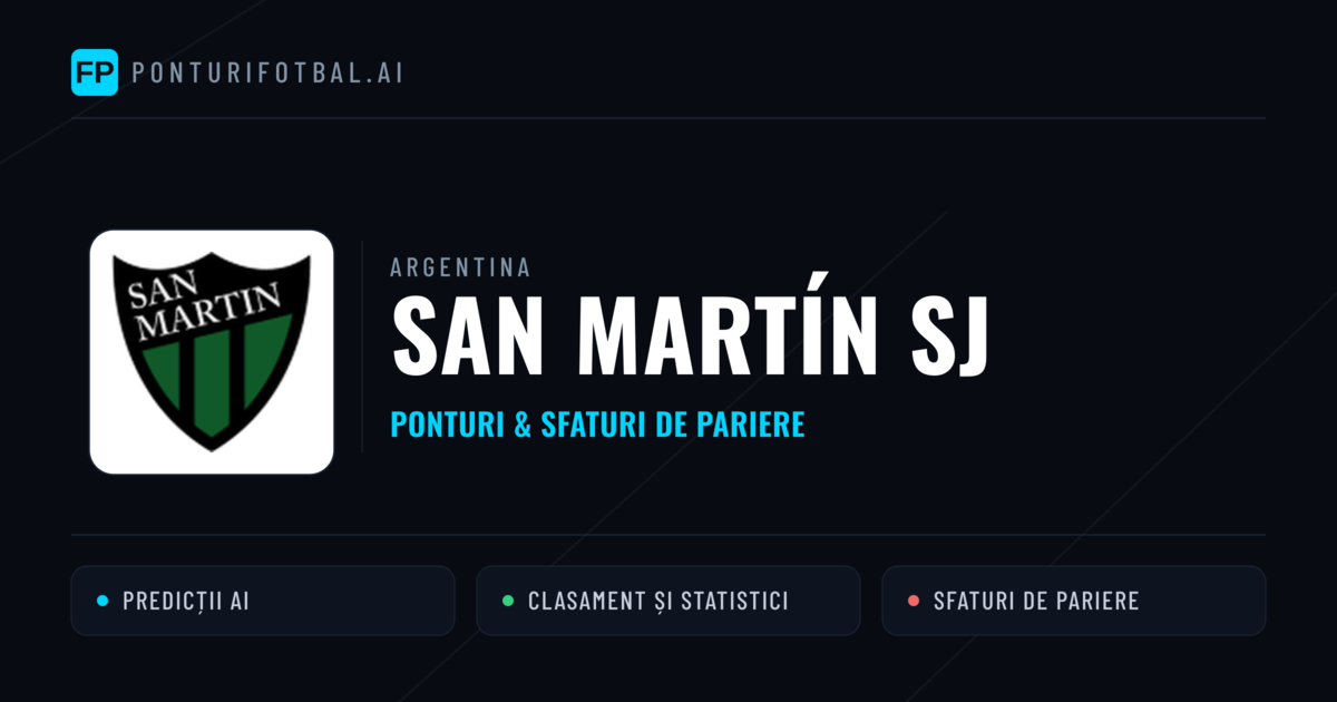 San Martín SJ Ponturi și statistici