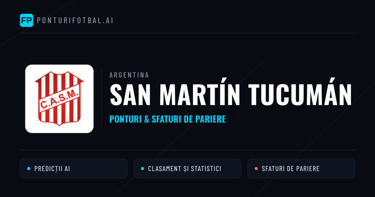 San Martín Tucumán Ponturi și statistici