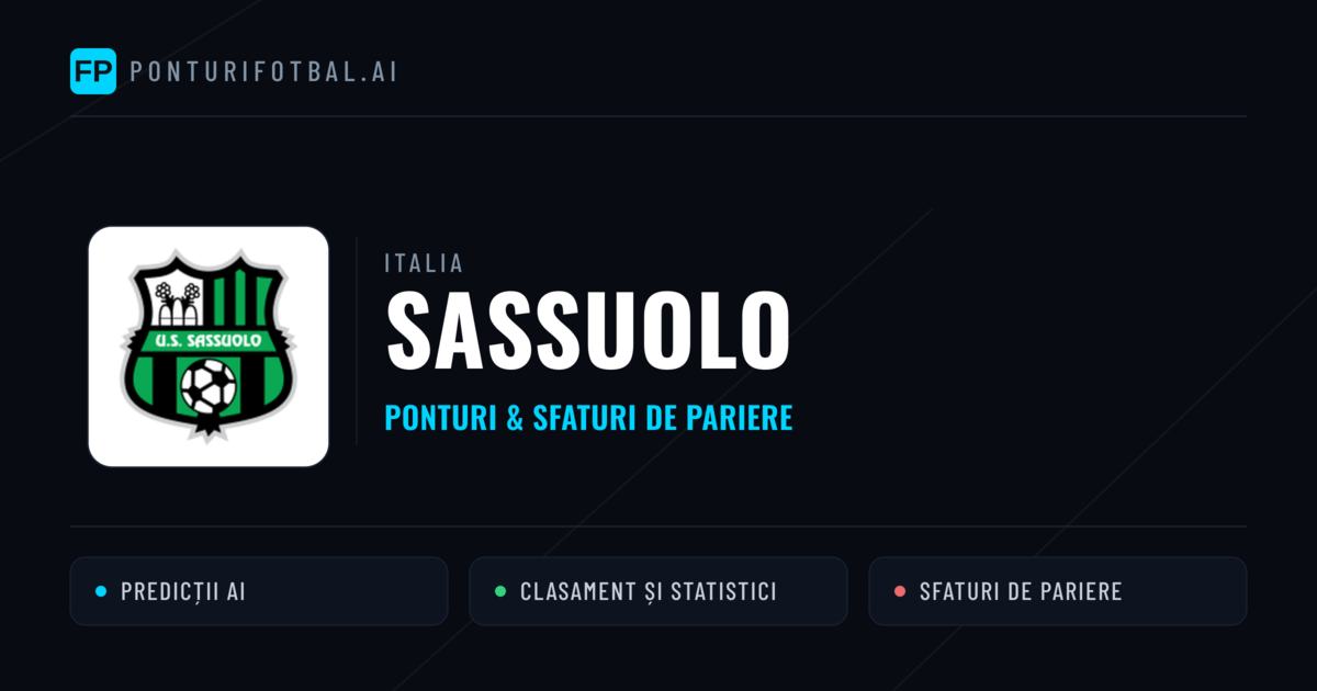 Sassuolo Ponturi și statistici