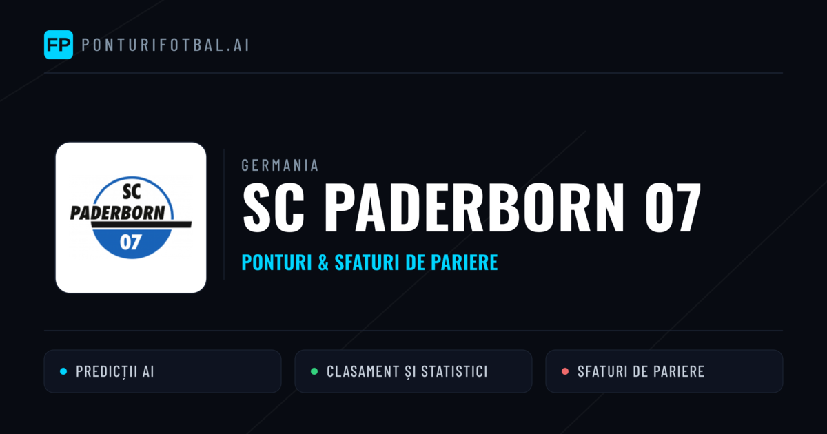 SC Paderborn 07 Ponturi și statistici