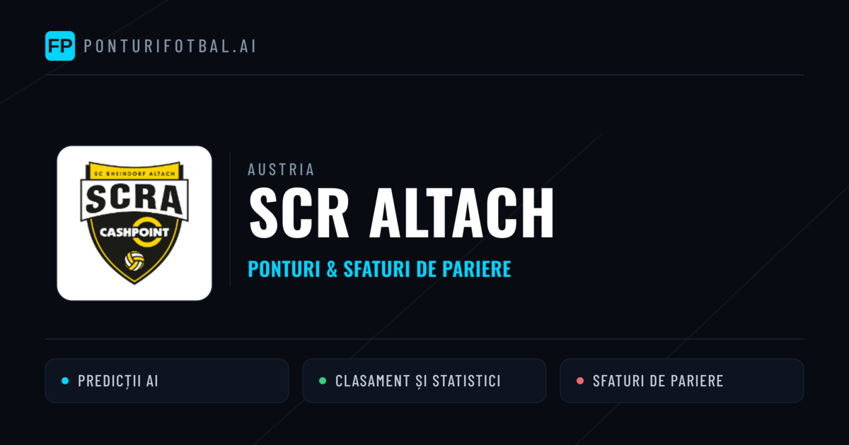 SCR Altach Ponturi și statistici