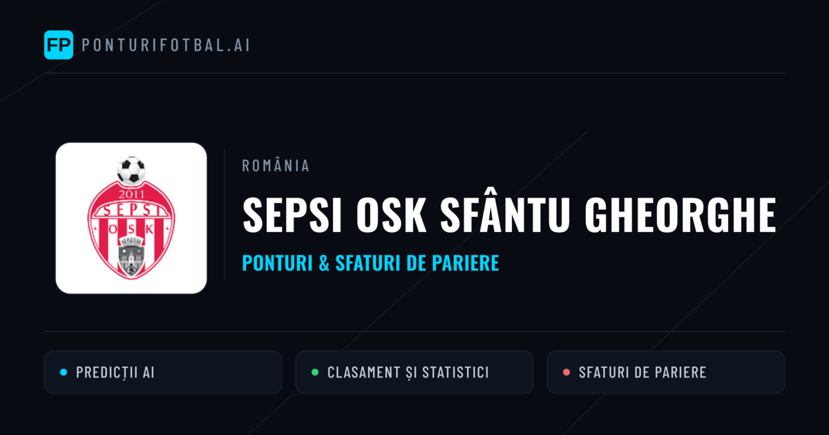 Sepsi OSK Sfântu Gheorghe Ponturi și statistici