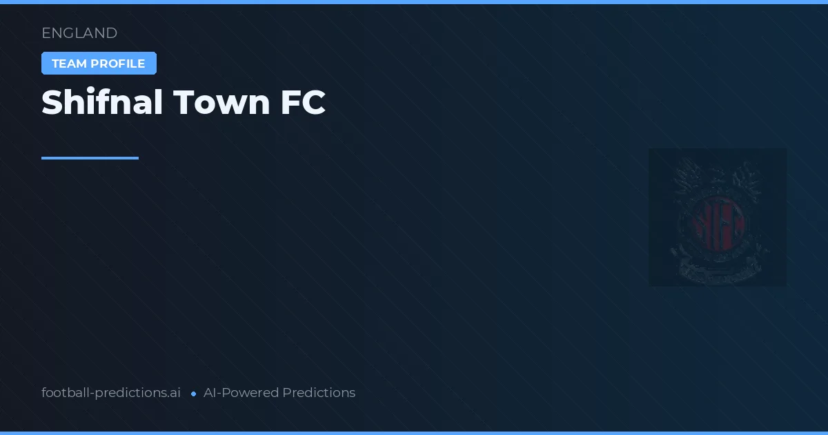 Shifnal Town FC Ponturi și statistici