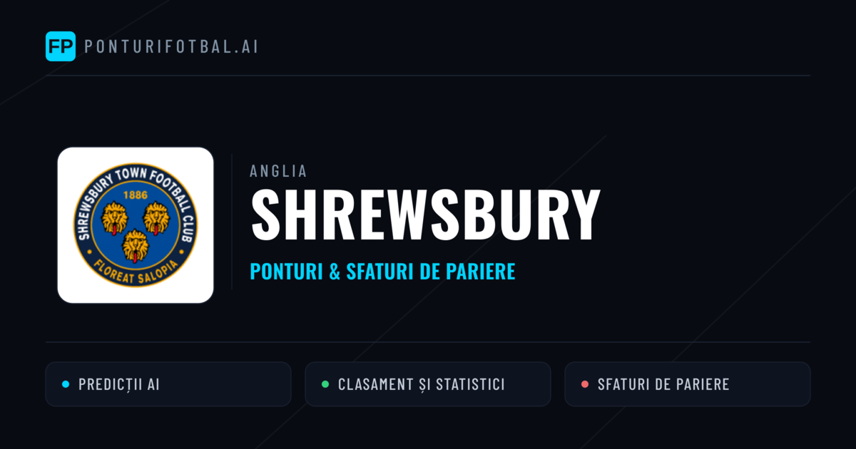 Shrewsbury Ponturi și statistici