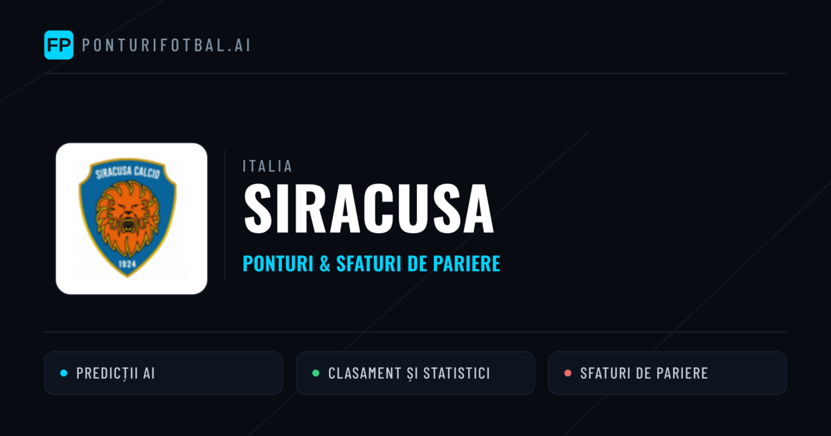 Siracusa Ponturi și statistici