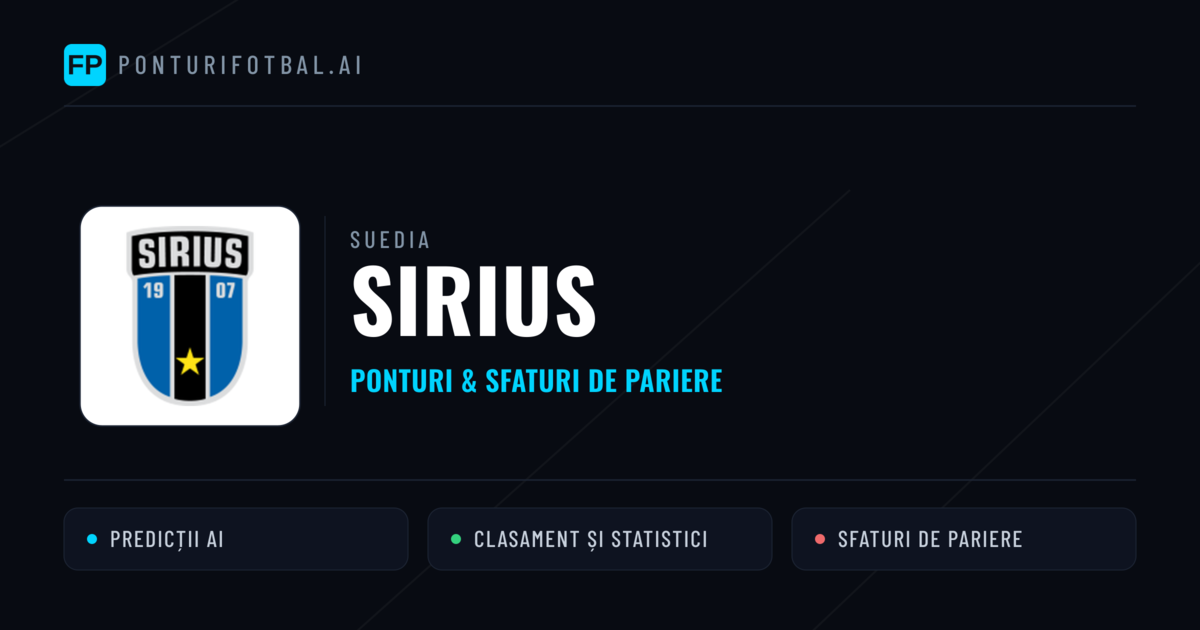 Sirius Ponturi și statistici