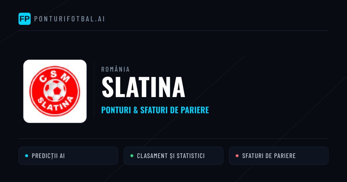 Slatina Ponturi și statistici
