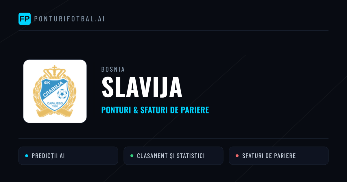 Slavija Ponturi și statistici