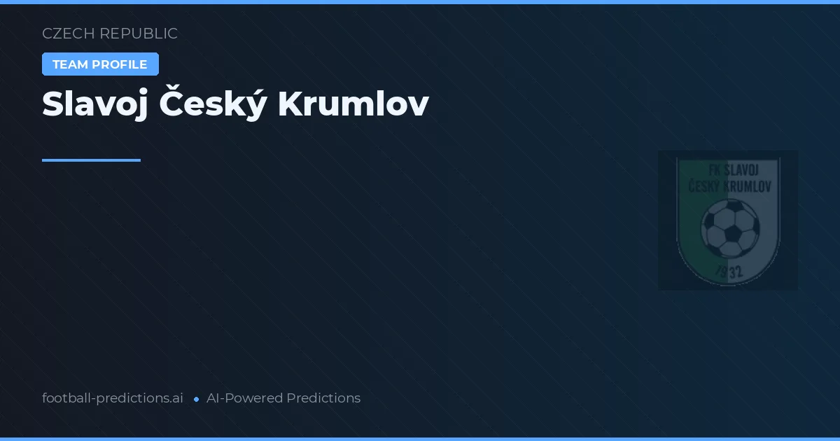 Slavoj Český Krumlov Ponturi și statistici