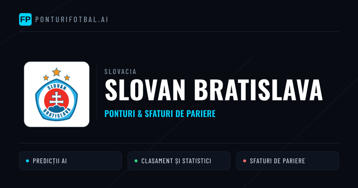 Slovan Bratislava Ponturi și statistici