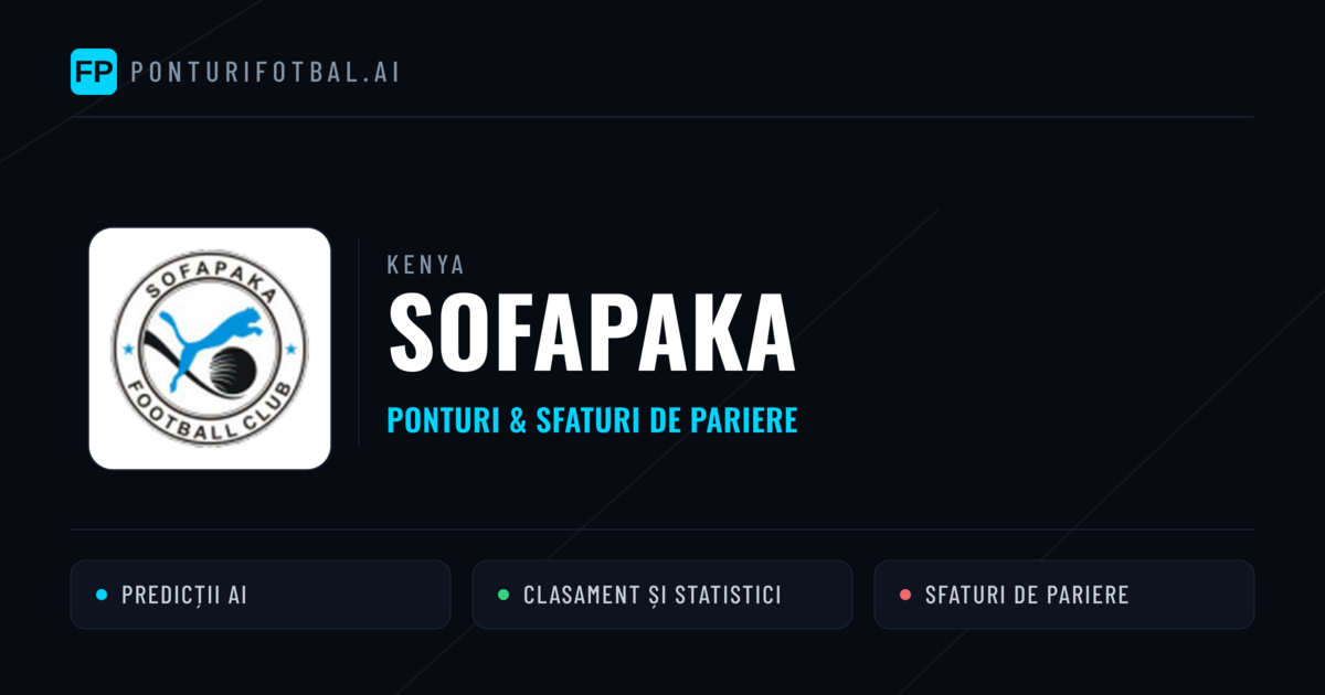 Sofapaka Ponturi și statistici