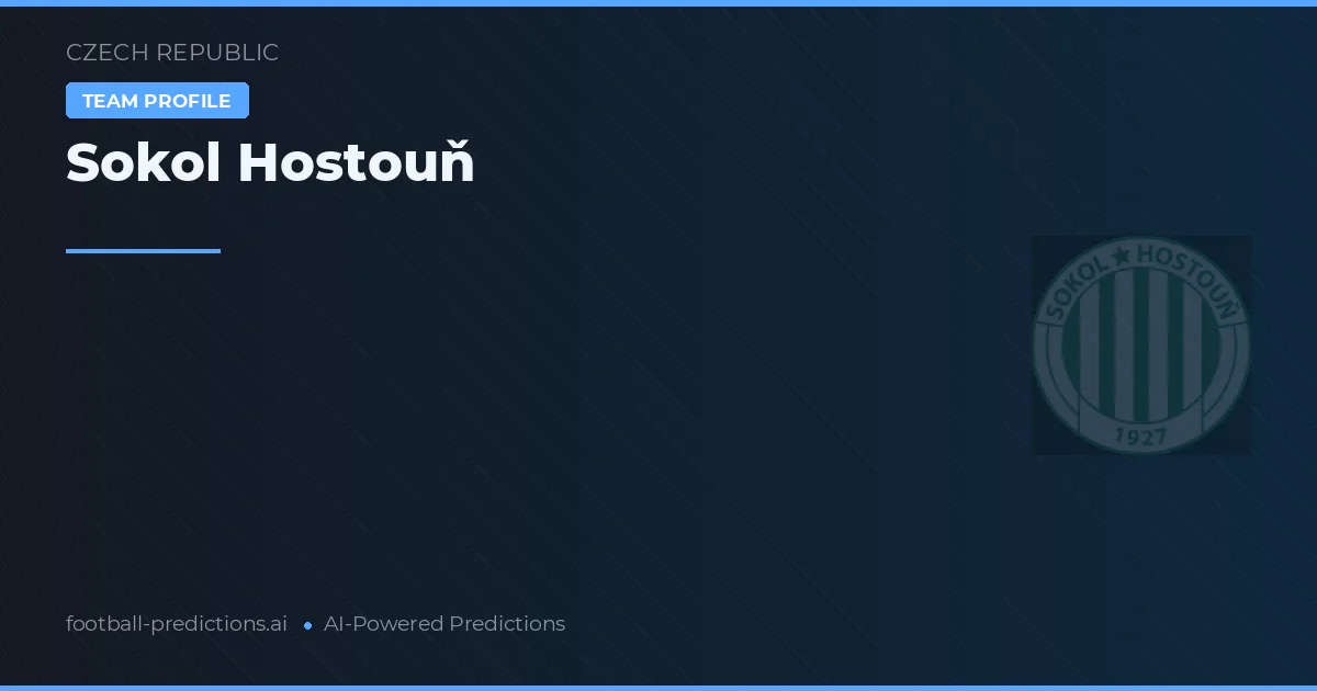 Sokol Hostouň Ponturi și statistici