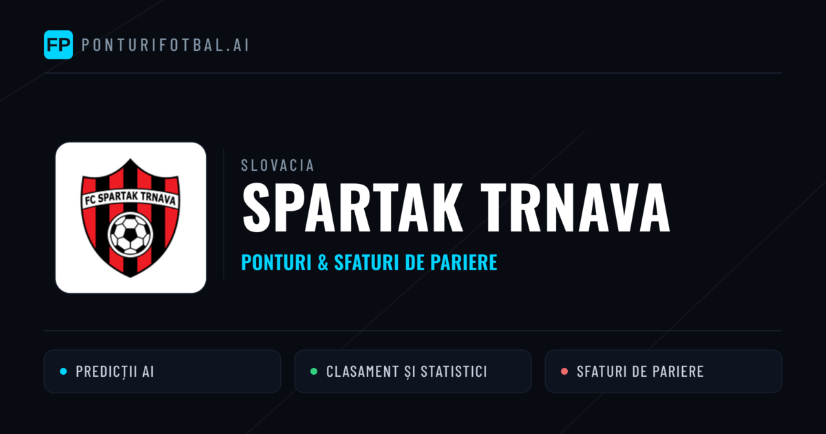 Spartak Trnava Ponturi și statistici
