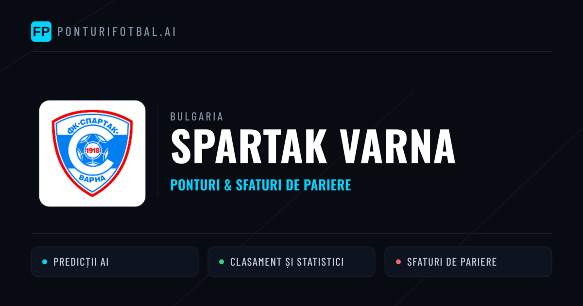 Spartak Varna Ponturi și statistici