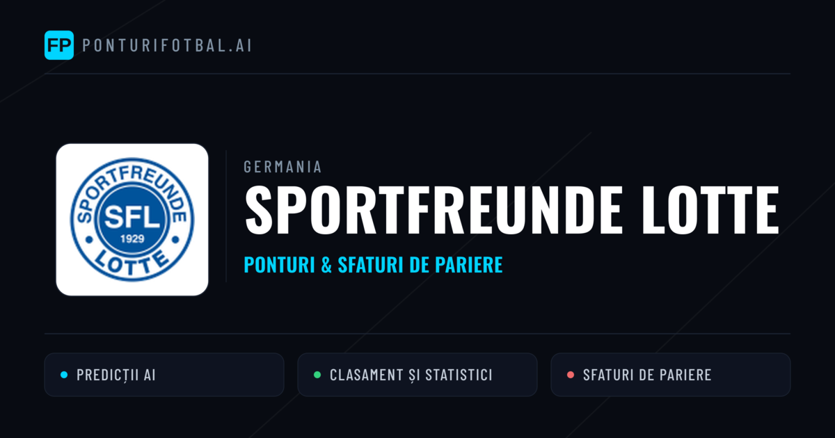 Sportfreunde Lotte Ponturi și statistici