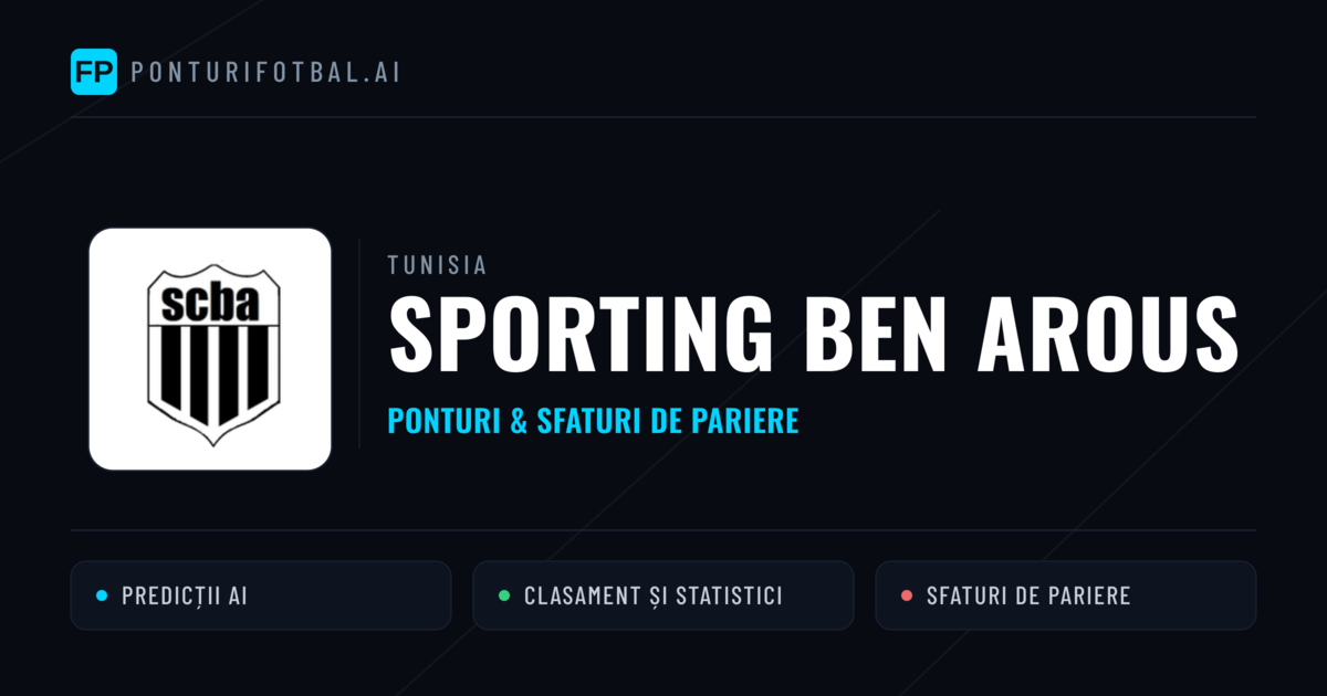 Sporting Ben Arous Ponturi și statistici