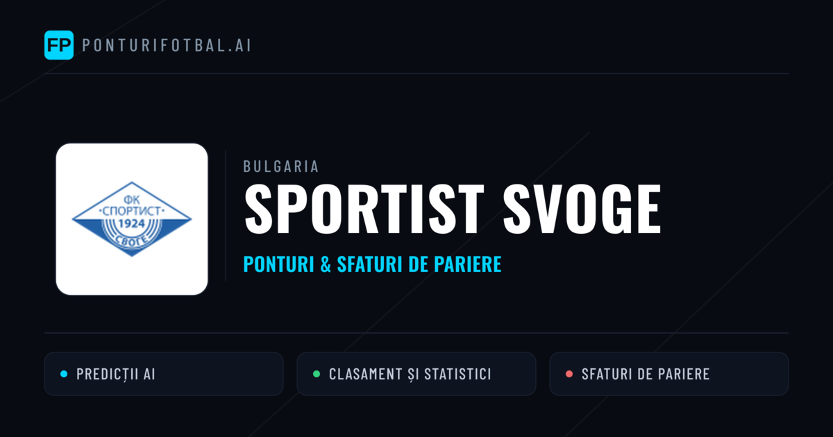 Sportist Svoge Ponturi și statistici