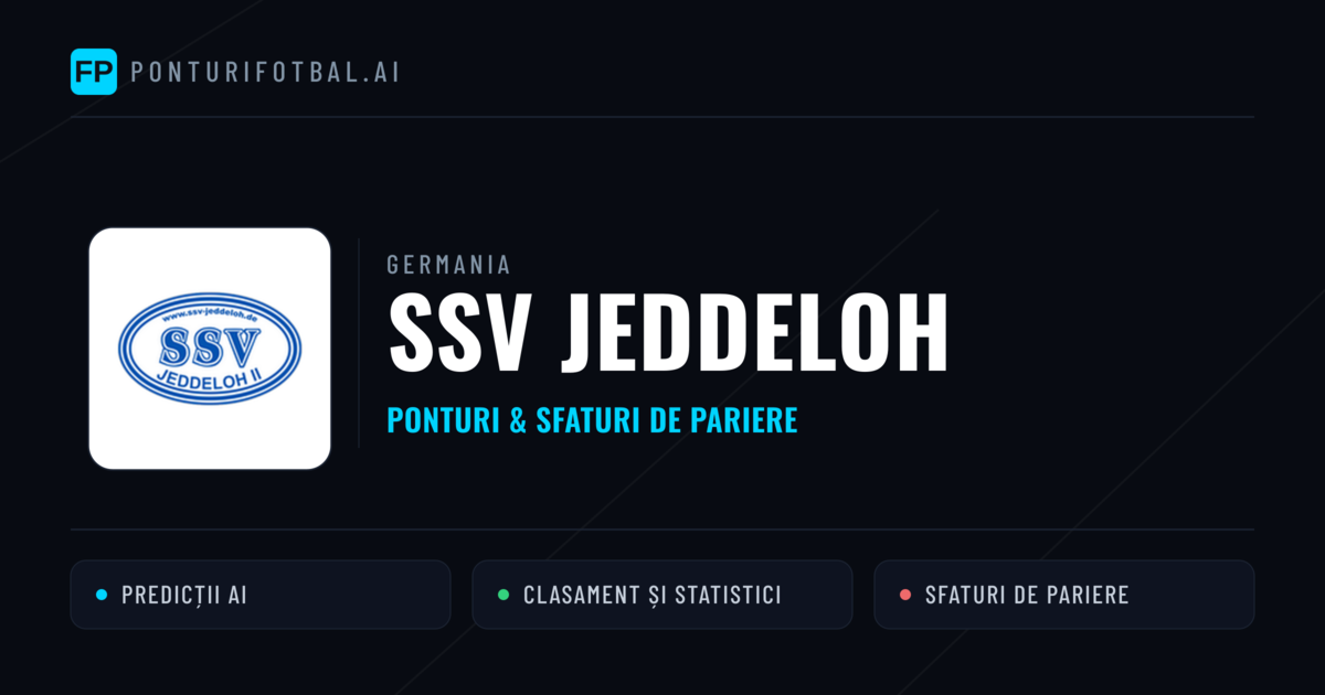 SSV Jeddeloh Ponturi și statistici