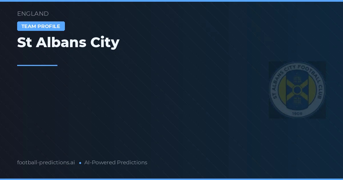 St Albans City Ponturi și statistici