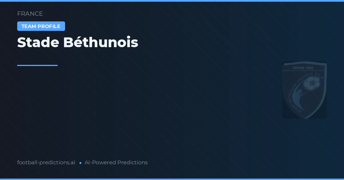 Stade Béthunois Ponturi și statistici